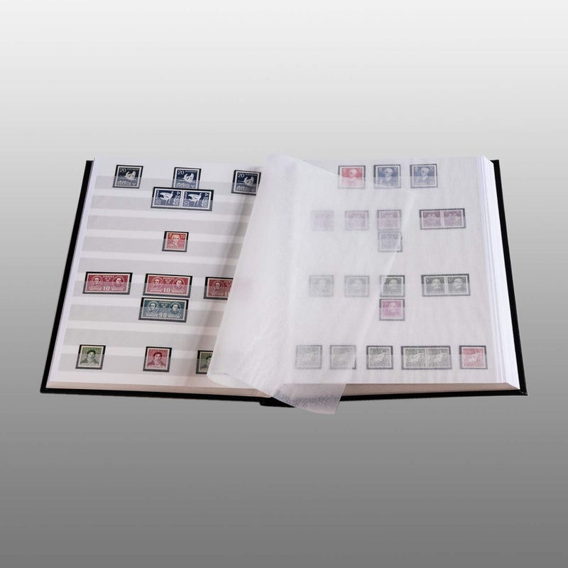 Prophila Collection Prophila stockbook Stamp Album (New) 60 White Sides, Black Cover - Image 5